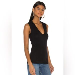 Supima Sleeveless U Tank in Black
Enza Costa